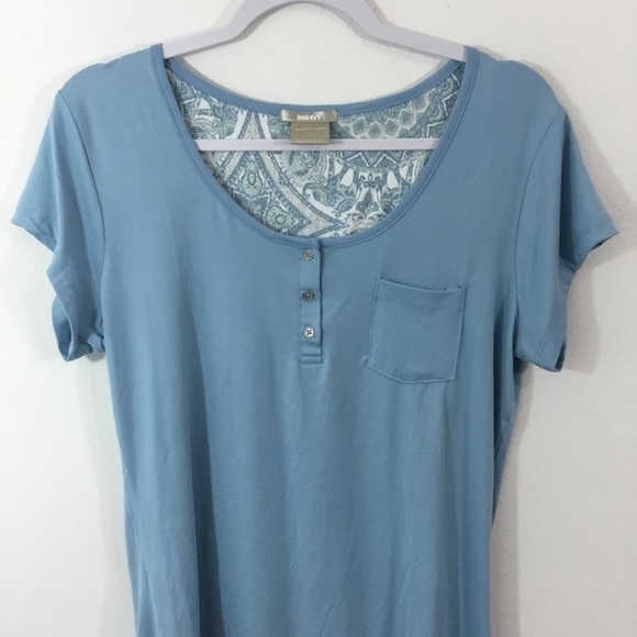 “Ink & Ivy” scoop neck light blue top size L - Picture 3 of 4